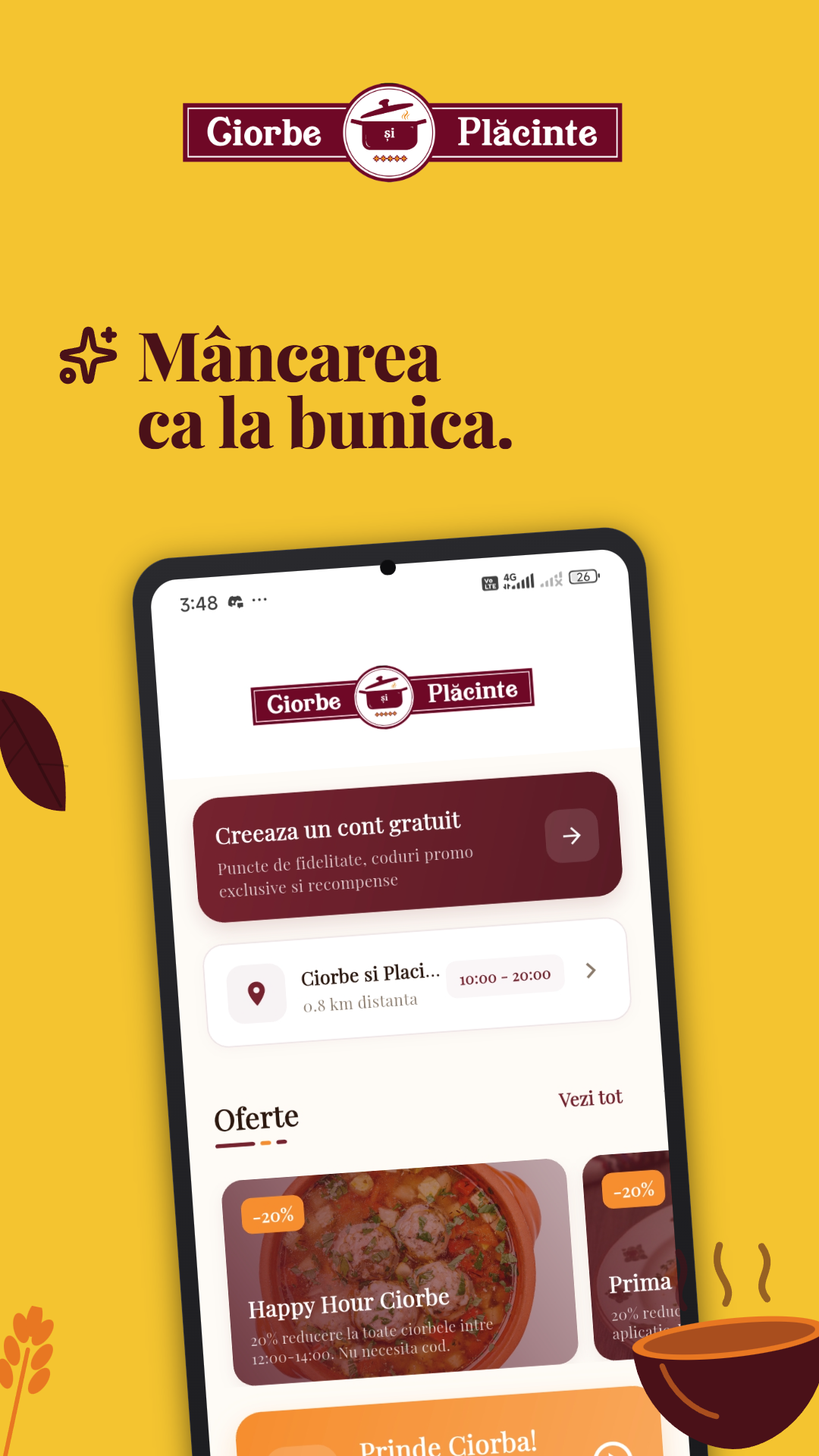 Ciorbe și Plăcinte Mobile App